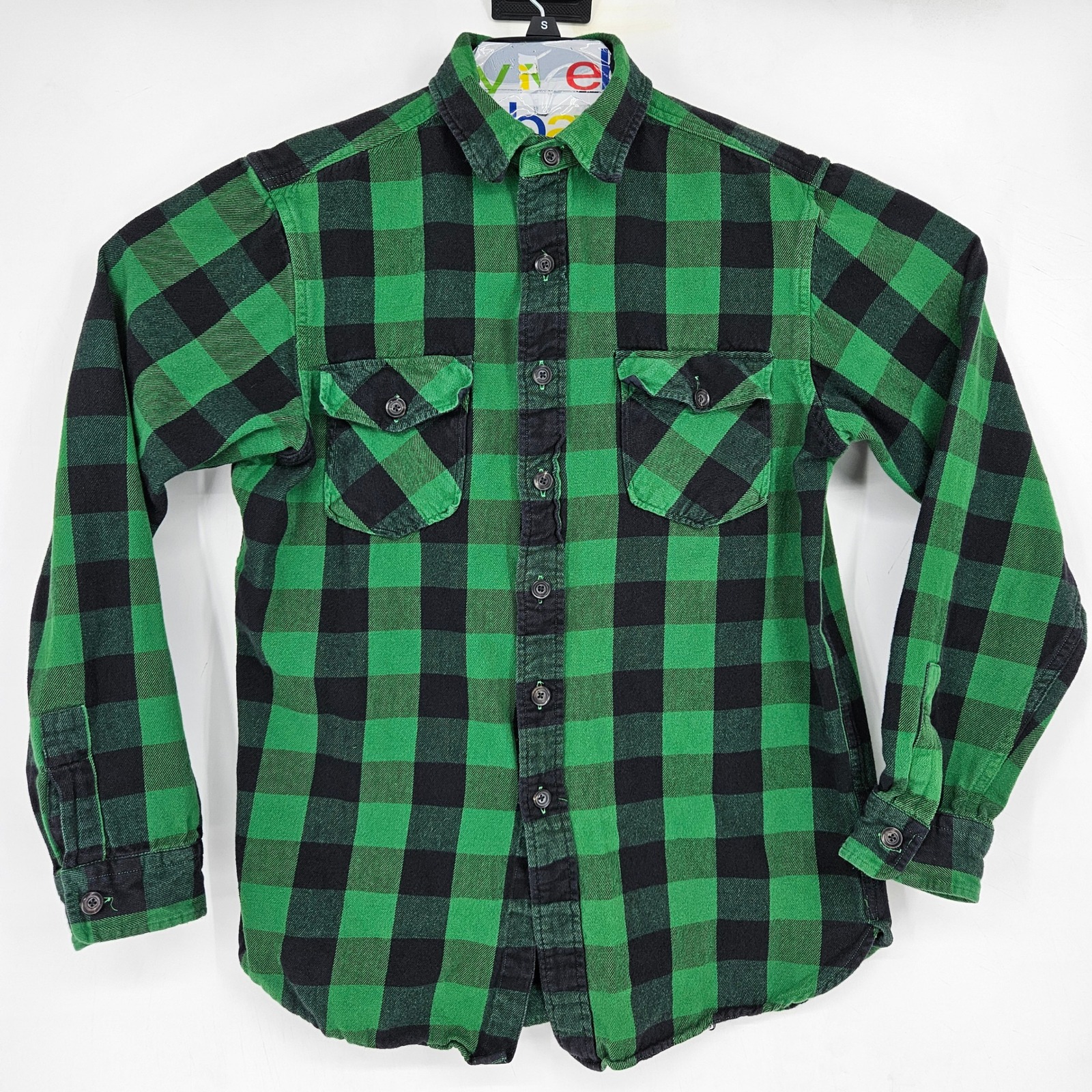 Vintage Polo Ralph Lauren Shirt Mens Medium Button Up Flannel Checkered Rare